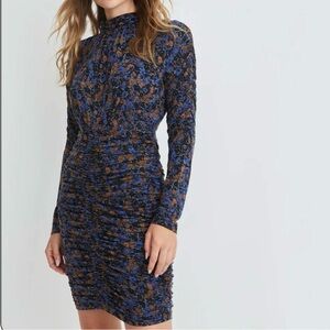 Veronica Beard Gretna Dress in the Sapphire Multi Floral Print, Size Medium